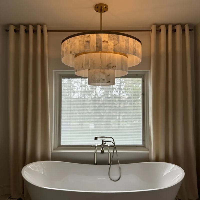 Alabaster 3 Tier Chandelier - Image 7