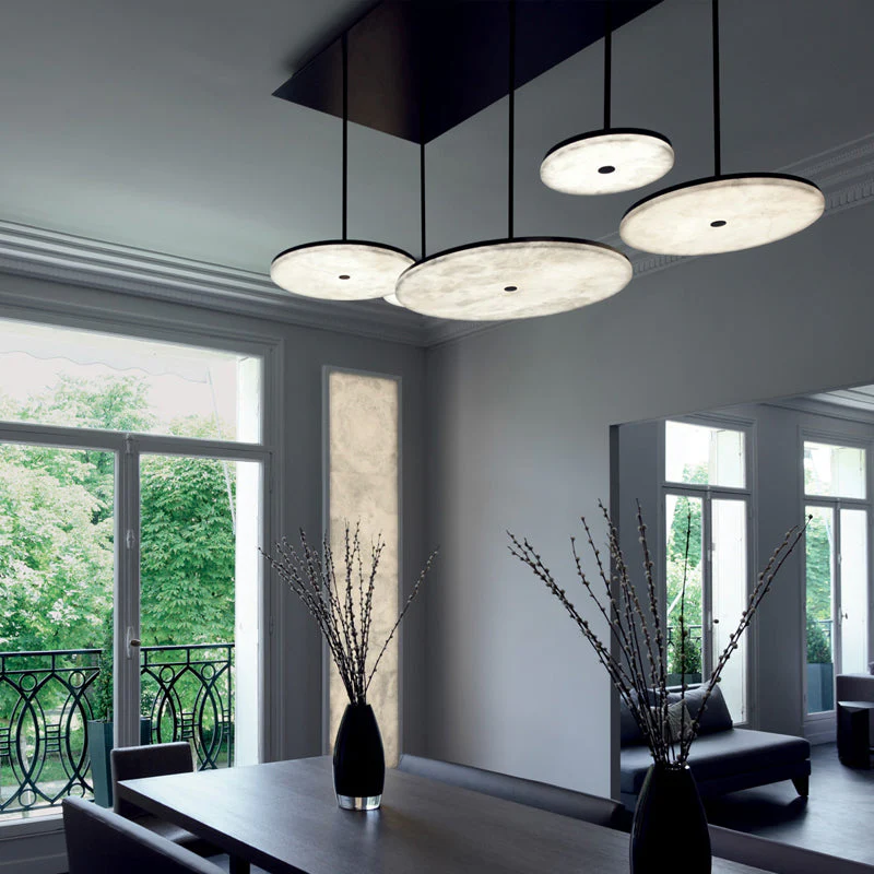Alabaster Chandelier Light for Living and Dining Room - Image 4