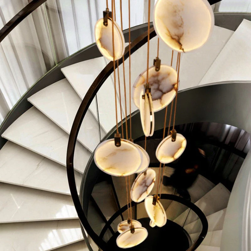 Alabaster Long Staircase Pendant Light - Image 10