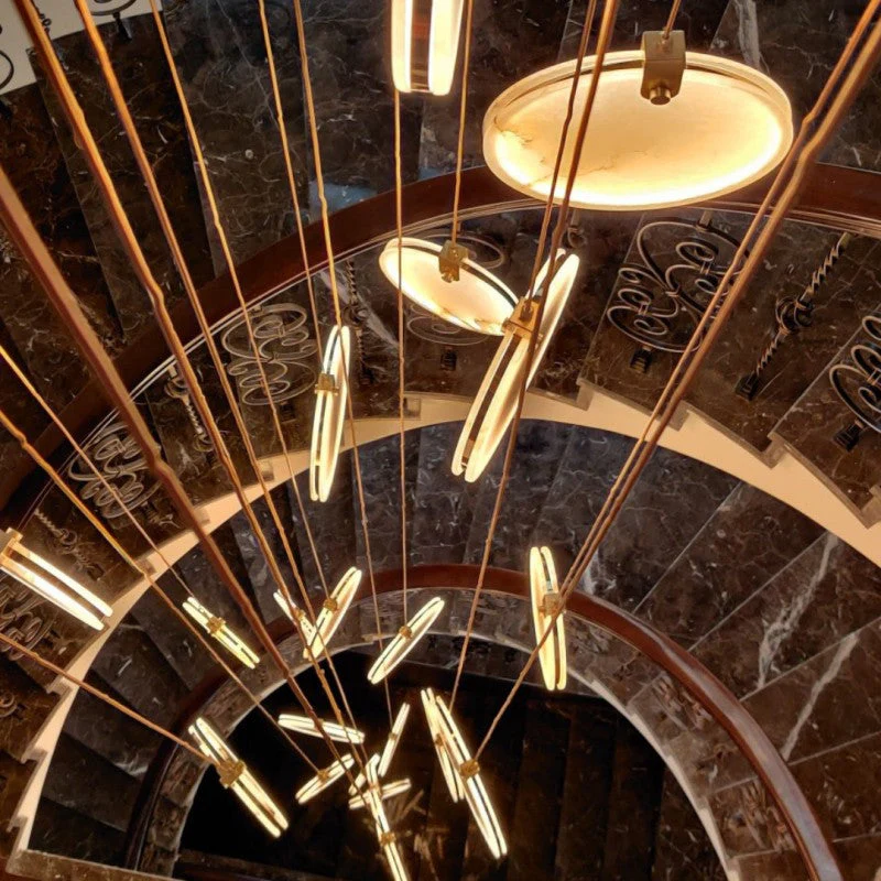 Alabaster Long Staircase Pendant Light - Image 16