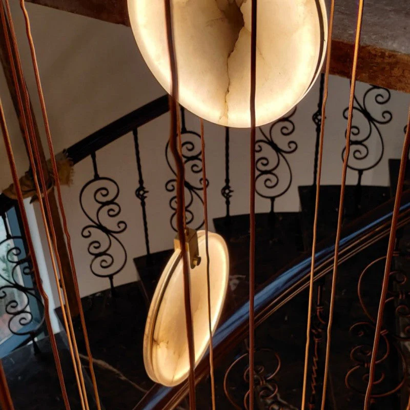 Alabaster Long Staircase Pendant Light - Image 18