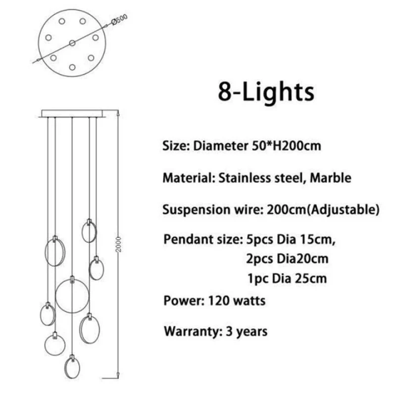Alabaster Long Staircase Pendant Light - Image 22