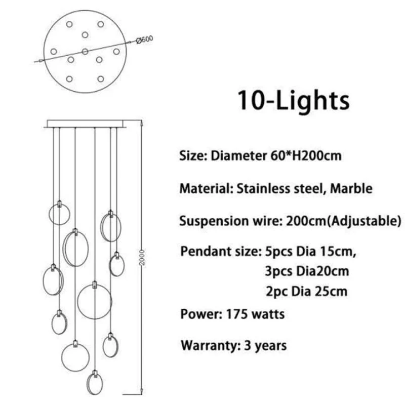 Alabaster Long Staircase Pendant Light - Image 23