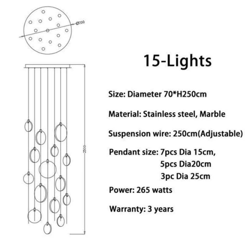 Alabaster Long Staircase Pendant Light - Image 24