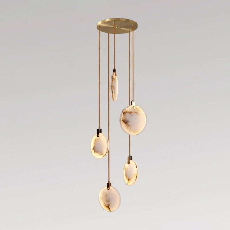 Alabaster Long Staircase Pendant Light - Image 3