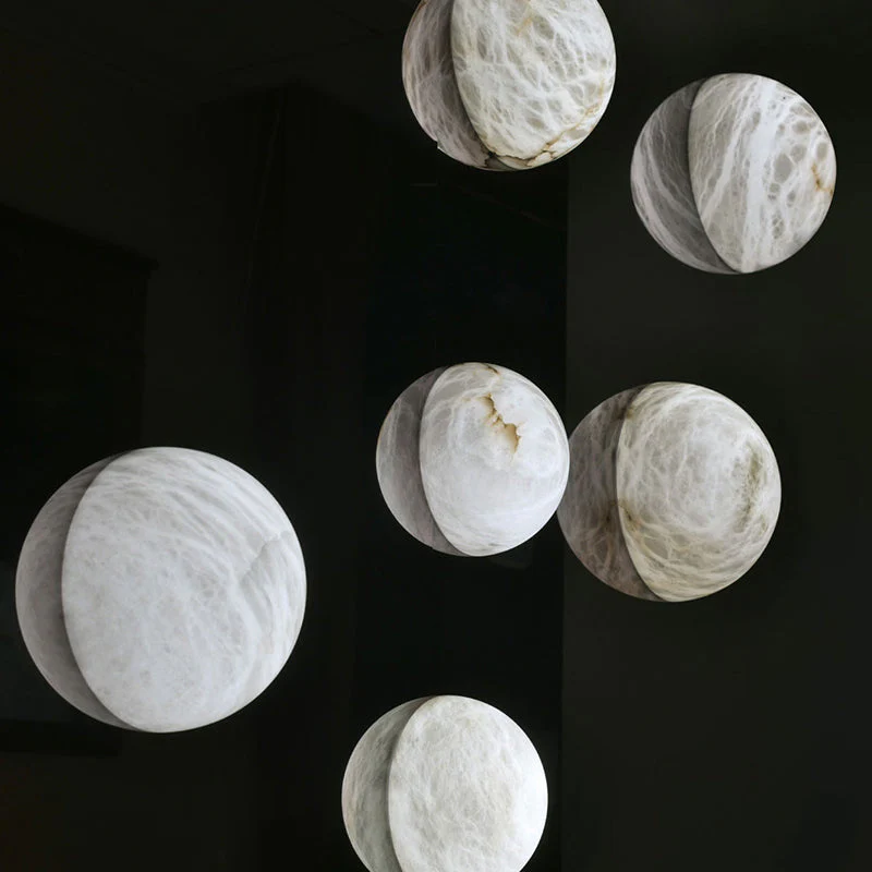Alabaster Dome Art Wall Sconce - Image 3