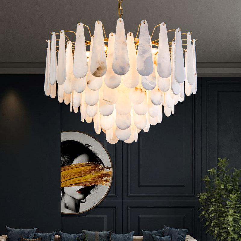 Alabaster Foyer Modern Chandelier - Image 2