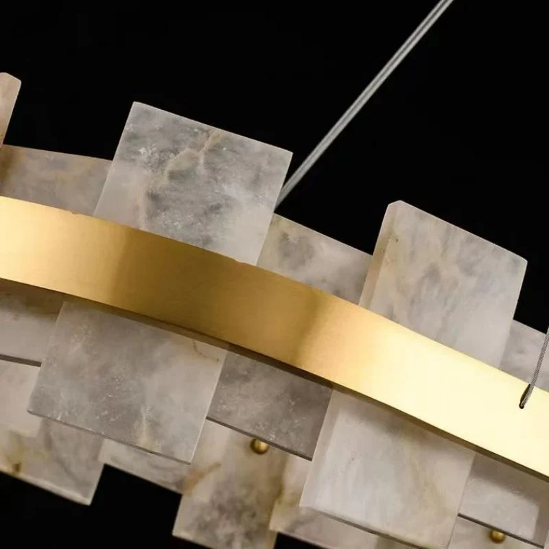Alabaster Glo Modern Round Chandelier - Image 4