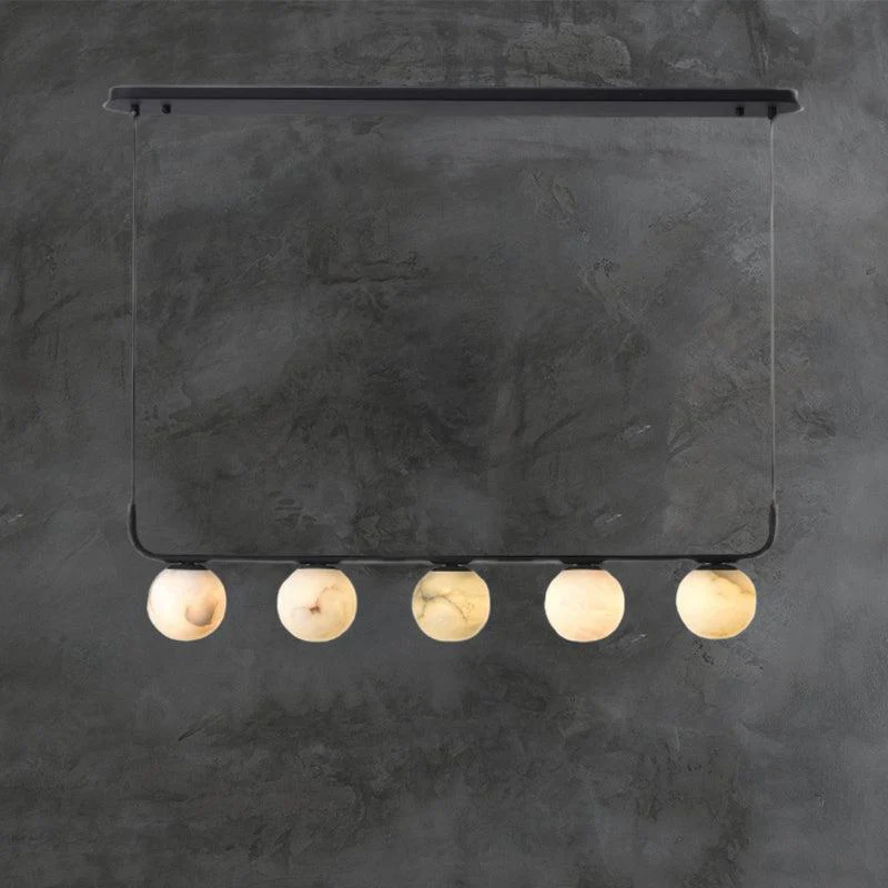 Alabaster Island Round Chandelier 5 Lights - Image 4
