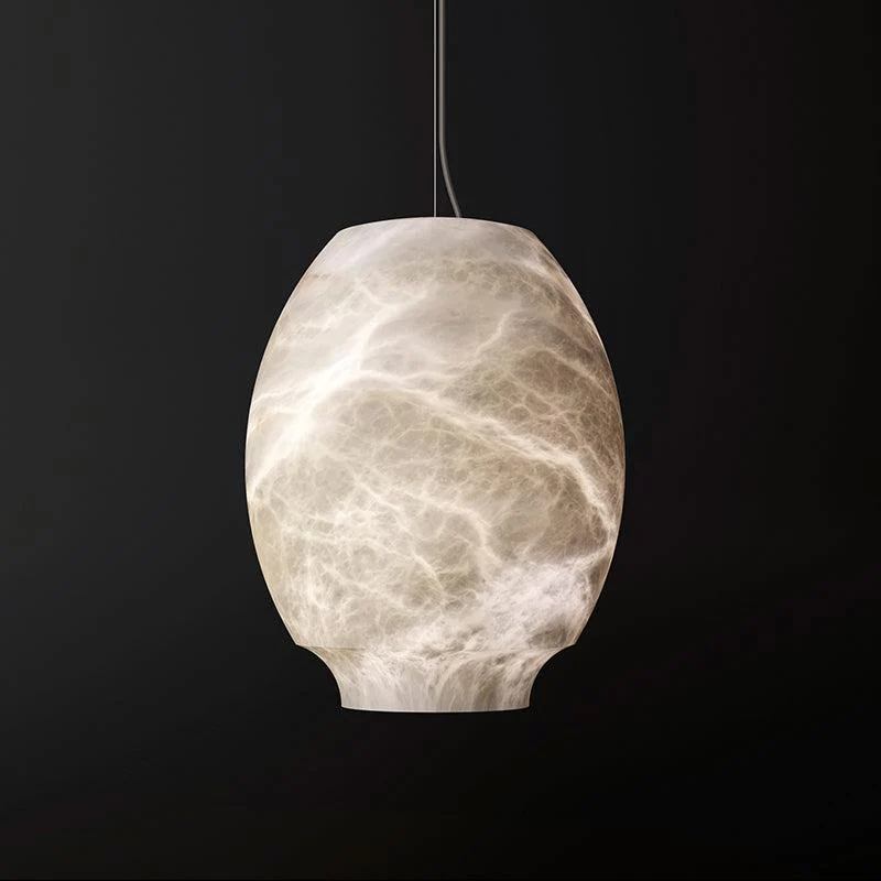 Alabaster Lantern Round Pendant - Image 3