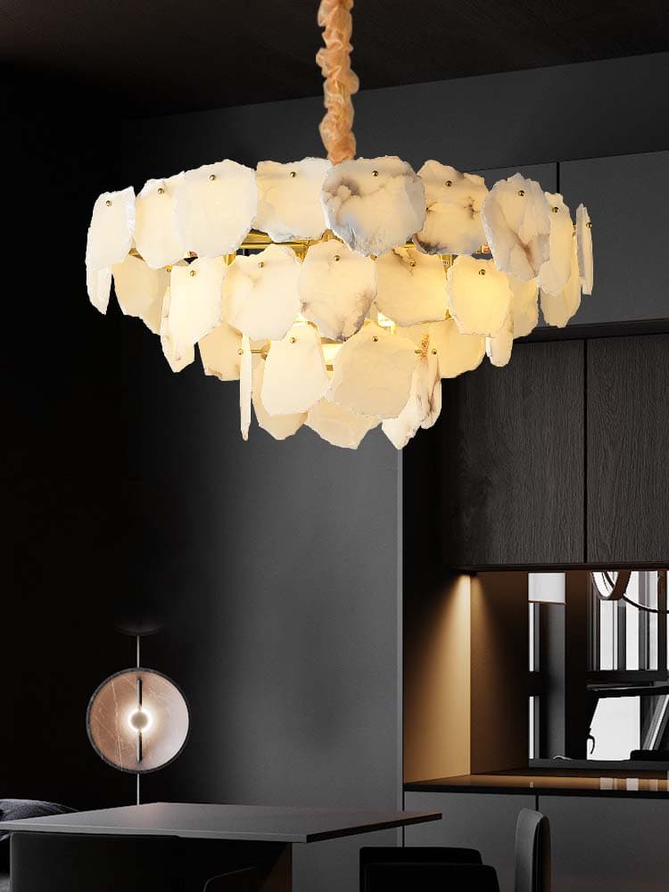 Alabaster Moira Modern Multi-Layer Chandelier - Image 4