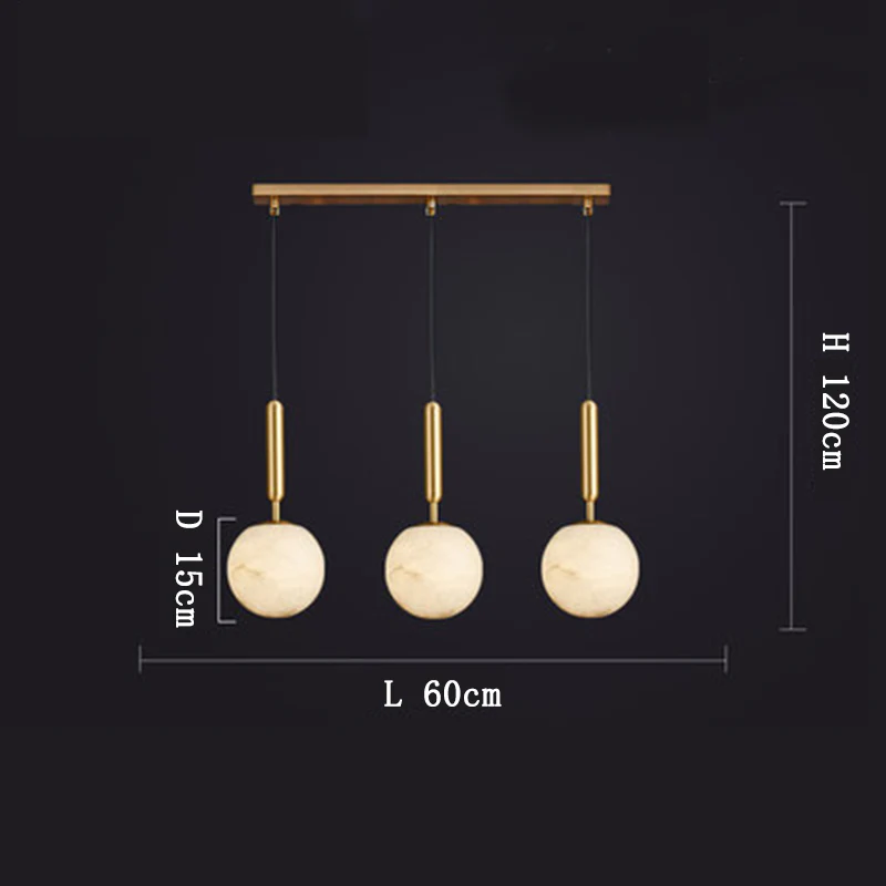 Alabaster Round Art Pendant Light - Image 15