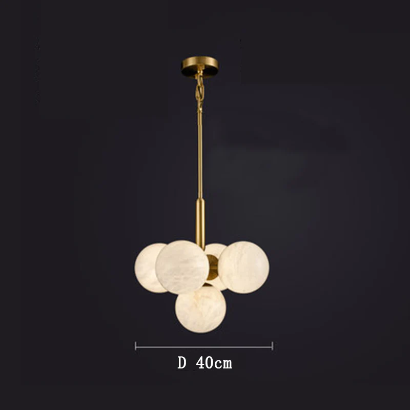 Alabaster Round Art Pendant Light - Image 18
