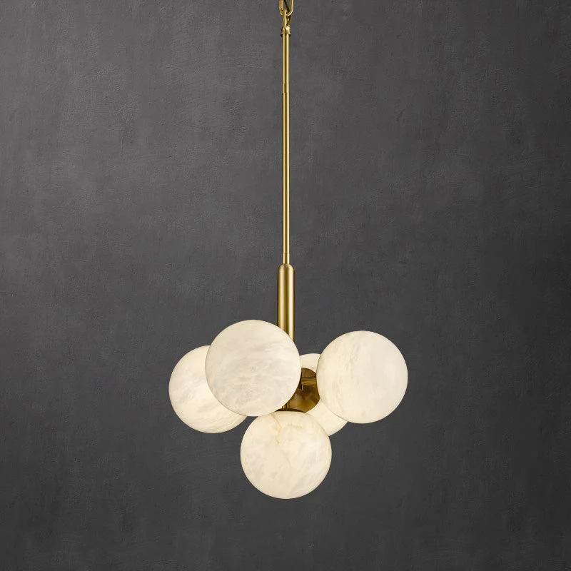 Alabaster Round Art Pendant Light - Image 19