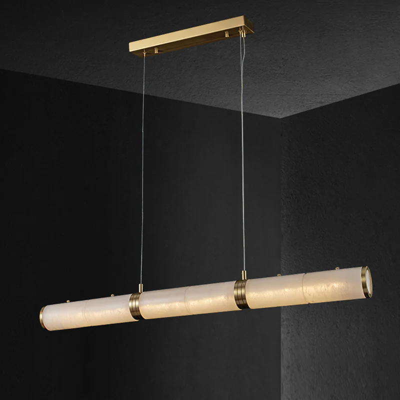 Alabaster Modern Art Linear Chandelier - Image 4
