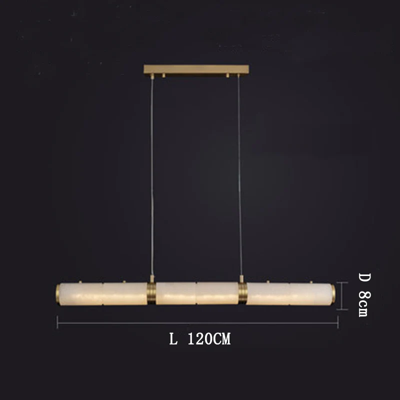 Alabaster Modern Art Linear Chandelier - Image 5
