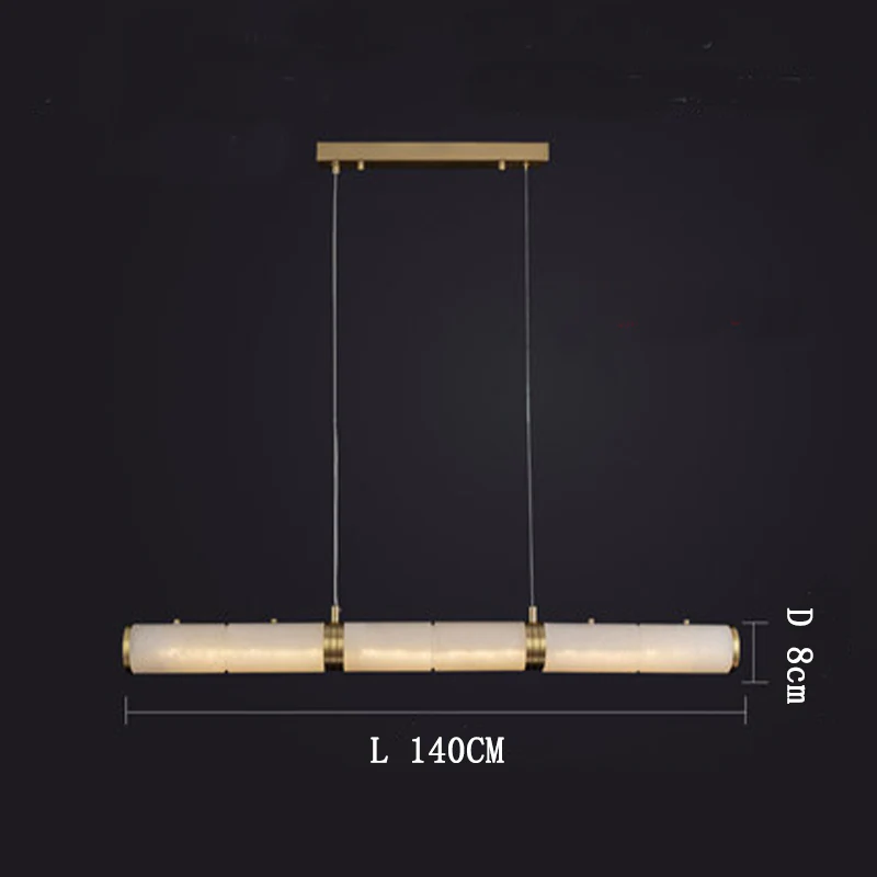 Alabaster Modern Art Linear Chandelier - Image 6