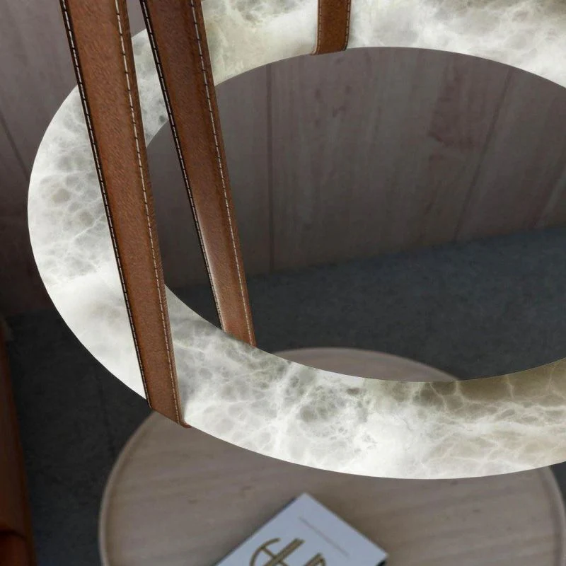 Alabaster Oslo Round Art Chandelier - Image 8