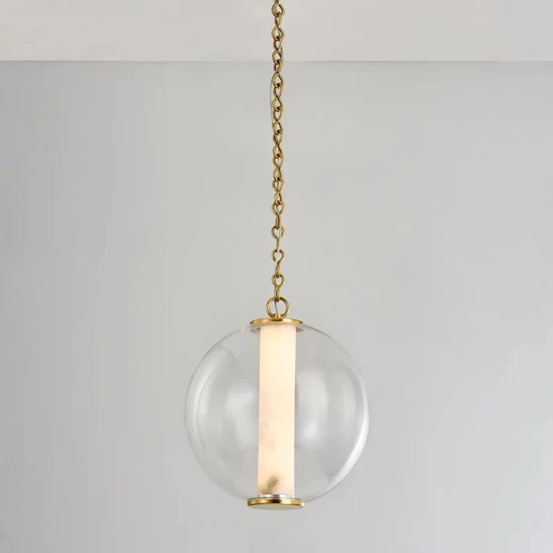 Alabaster Tube Globe Pendant Light - Image 8