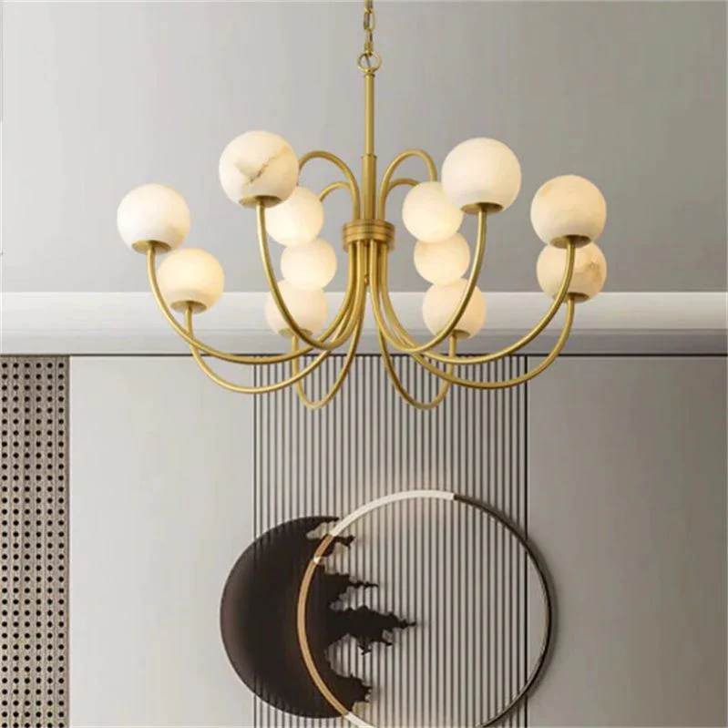 Alabaster Radial Chandelier - Image 3