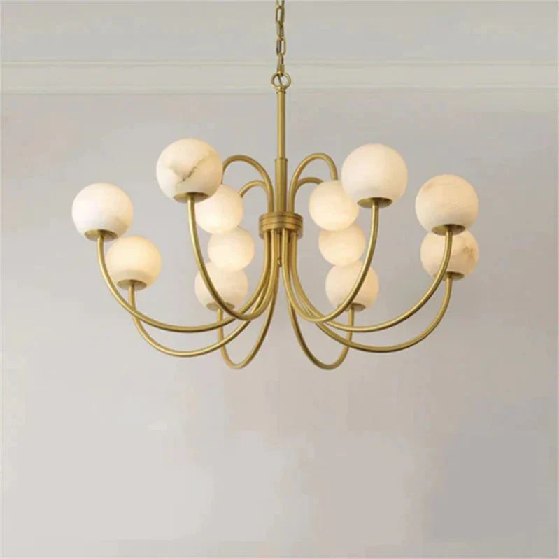 Alabaster Radial Chandelier - Image 4