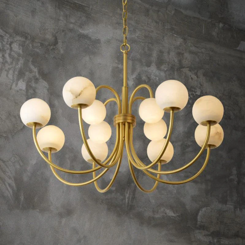 Alabaster Radial Chandelier - Image 5