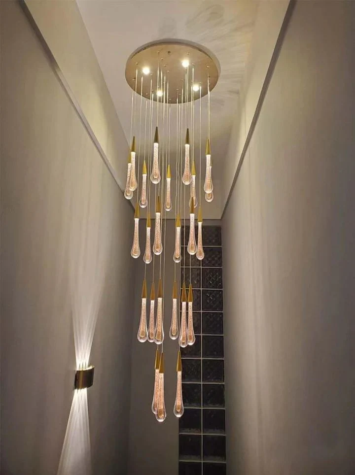 Allure Multi-LED Glass Staircase Chandelier - Image 10
