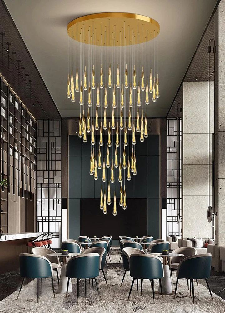Allure Multi-LED Glass Staircase Chandelier - Image 12
