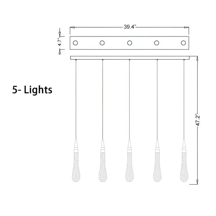 Allure Multi-LED Glass Staircase Chandelier - Image 16
