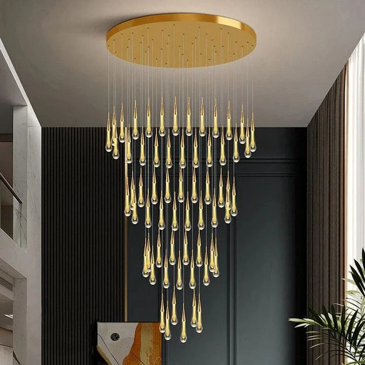 Allure Multi-LED Glass Staircase Chandelier - Image 3
