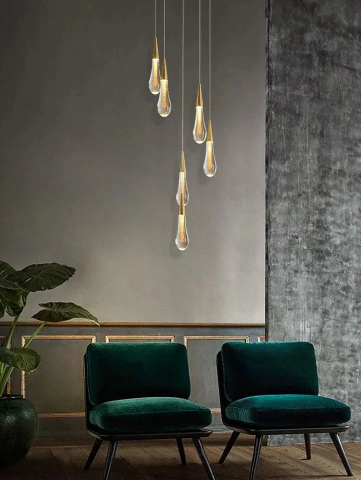 Allure Multi-LED Glass Staircase Chandelier - Image 8