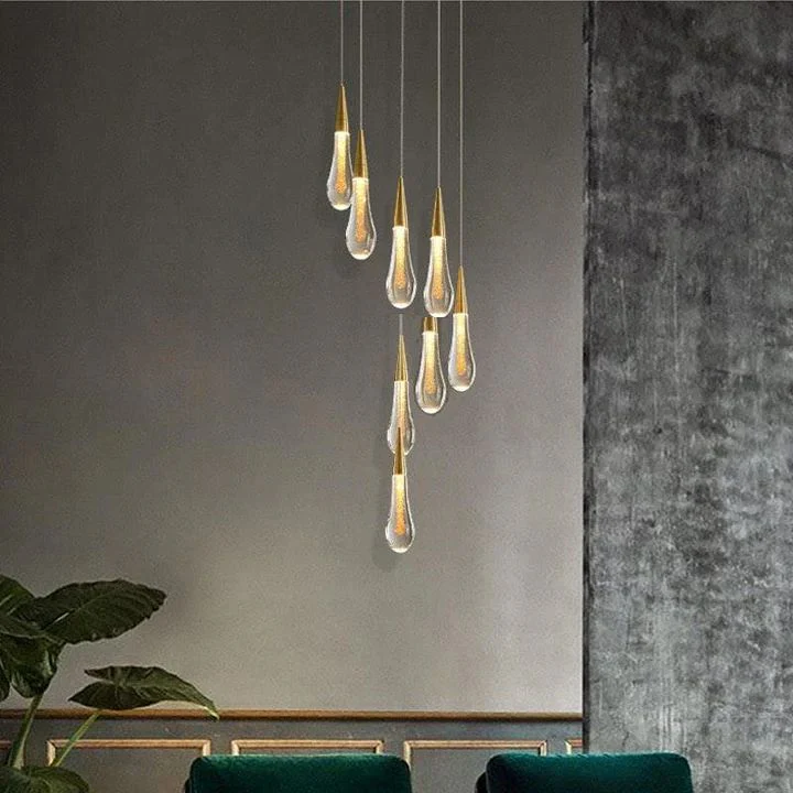 Allure Multi-LED Glass Staircase Chandelier - Image 9