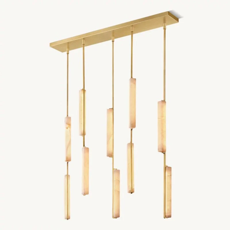 Audon Alabaster Linear Chandelier 54" - Image 5
