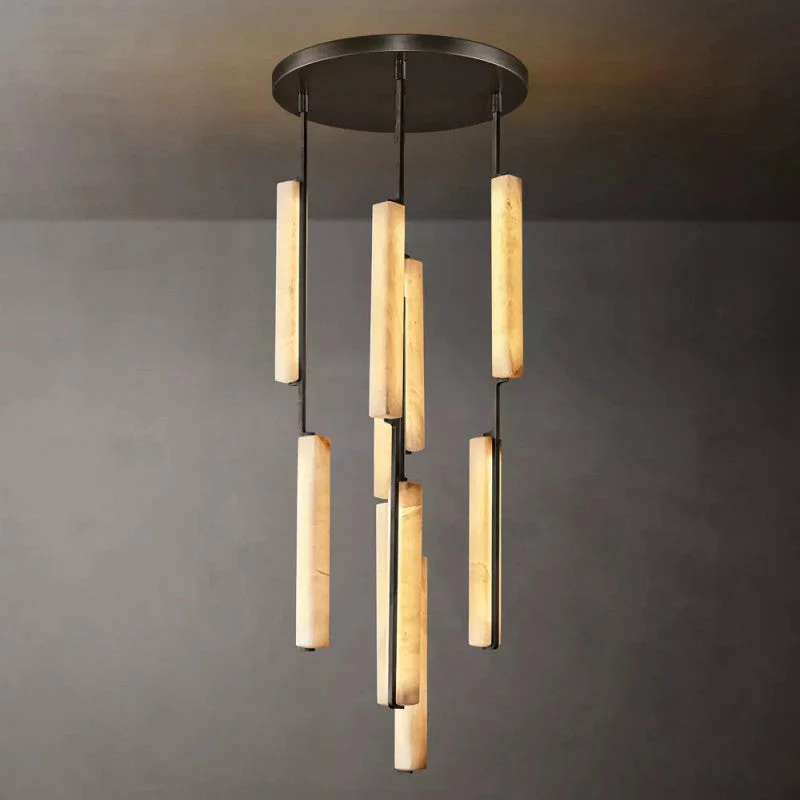 Audon Alabaster Round Chandelier 24" - Image 3