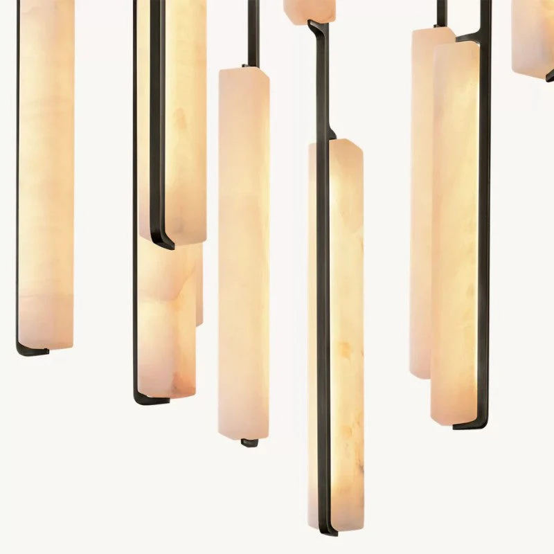 Audon Alabaster Round Chandelier 56" - Image 4