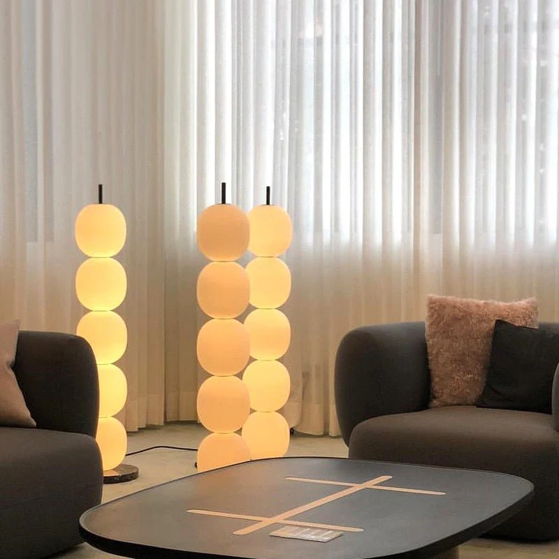 Beaded Alabaster Floor Lamp - Image 2