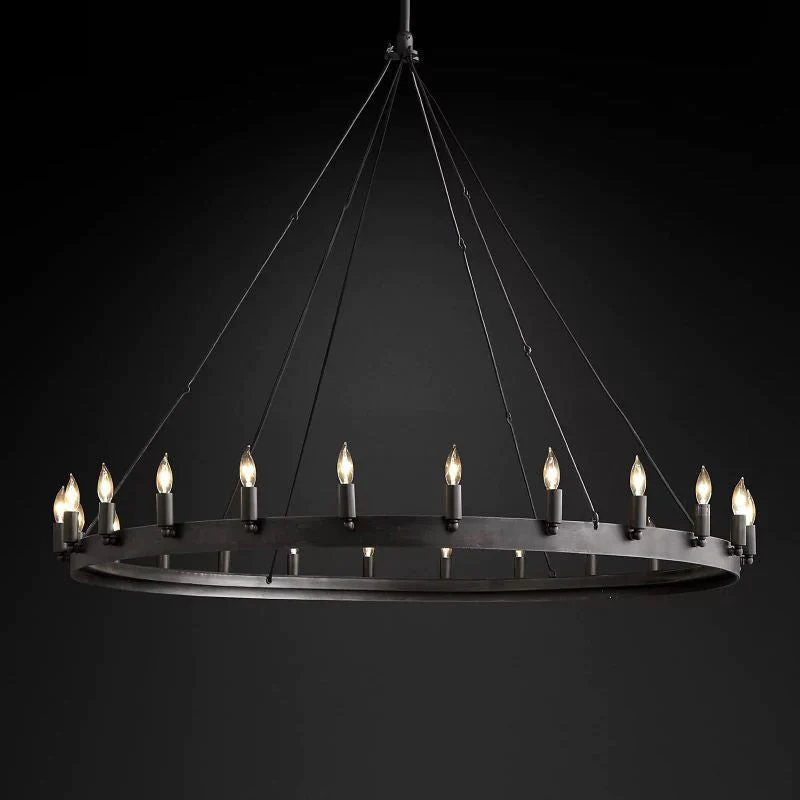 Camino Vintage Candelabra Round Chandelier - Image 5