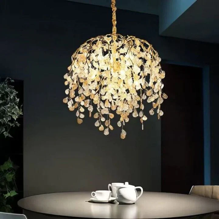 Cdyllic Glass Leaves Chandelier - Image 4