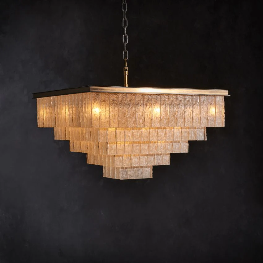 Delcea Glass Square Chandelier - Image 3