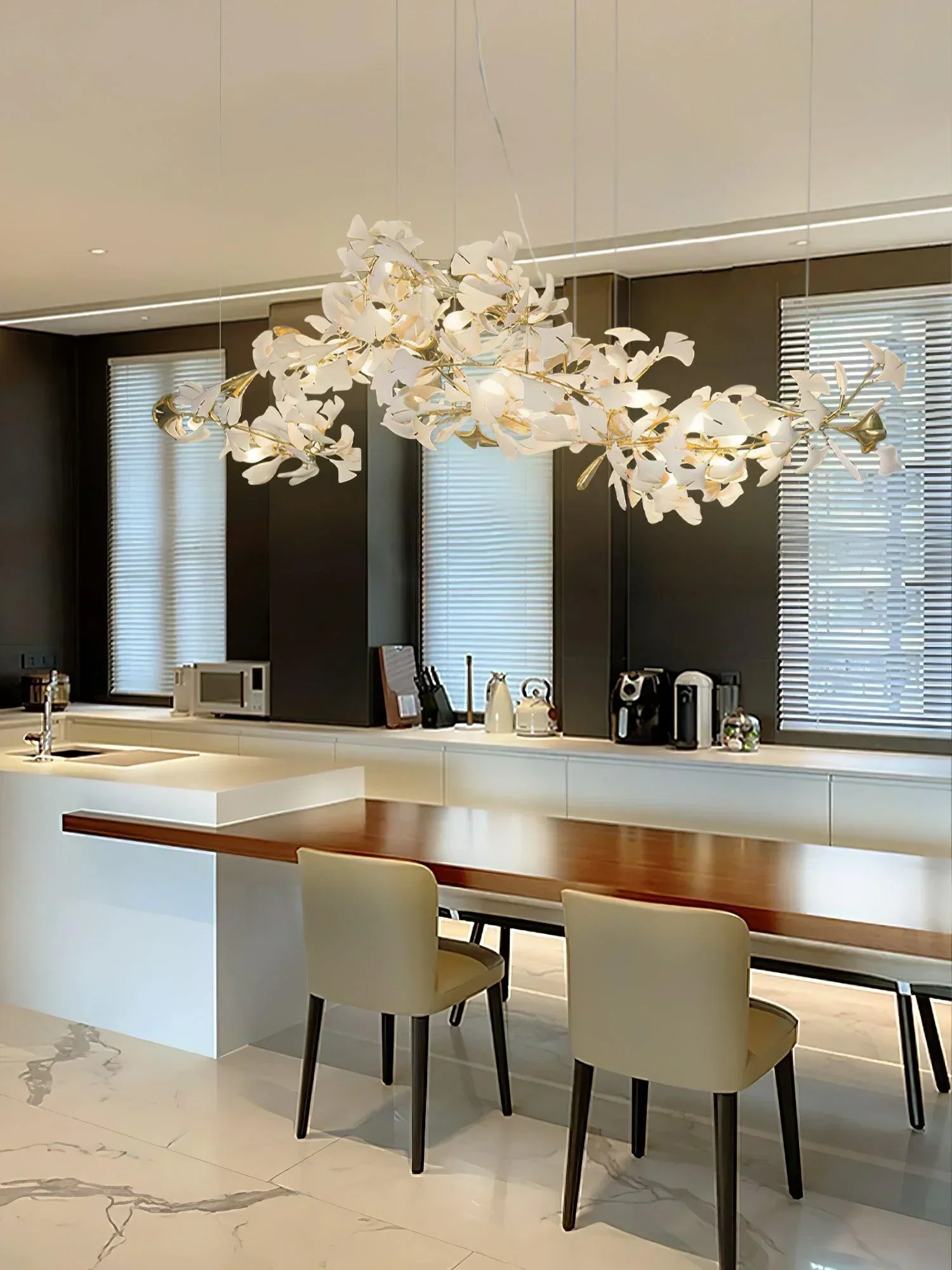 Gingko Ceramic Chandelier B - Image 16