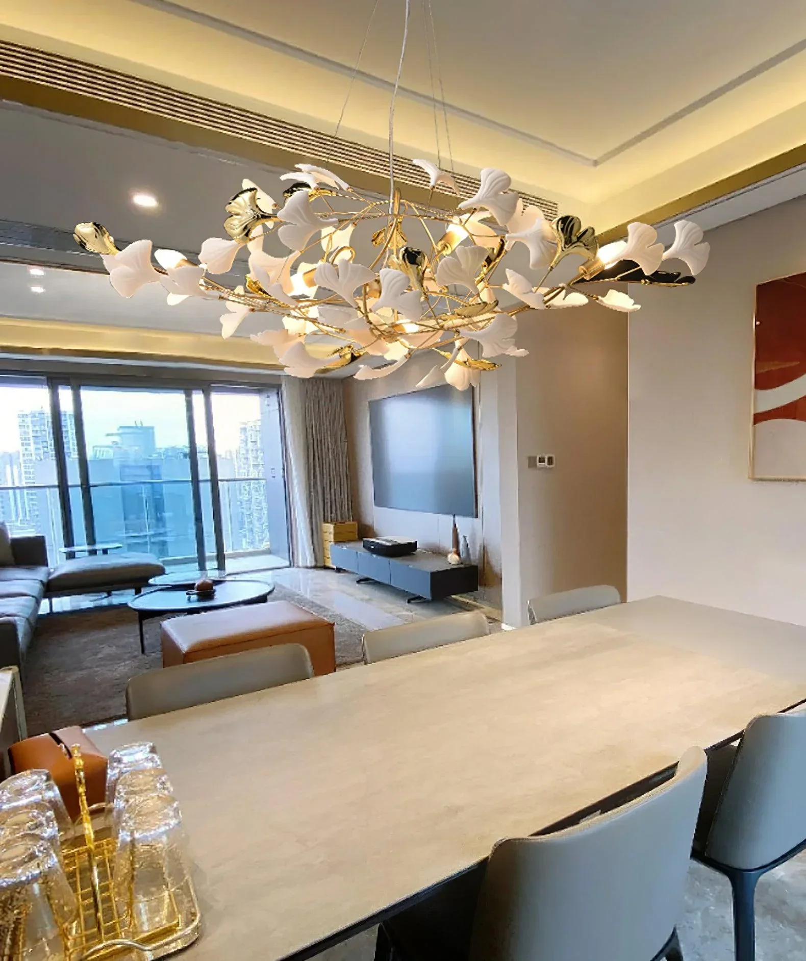 Gingko Ceramic Chandelier B - Image 18
