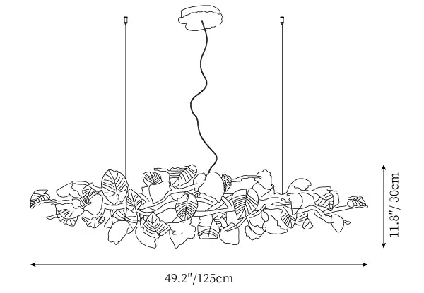 Gold Leaf Chandelier - Image 10