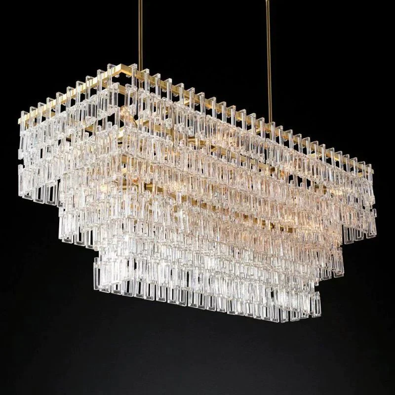 Gostrik 3-Tier Rectangle Chandelier 60" - Image 4