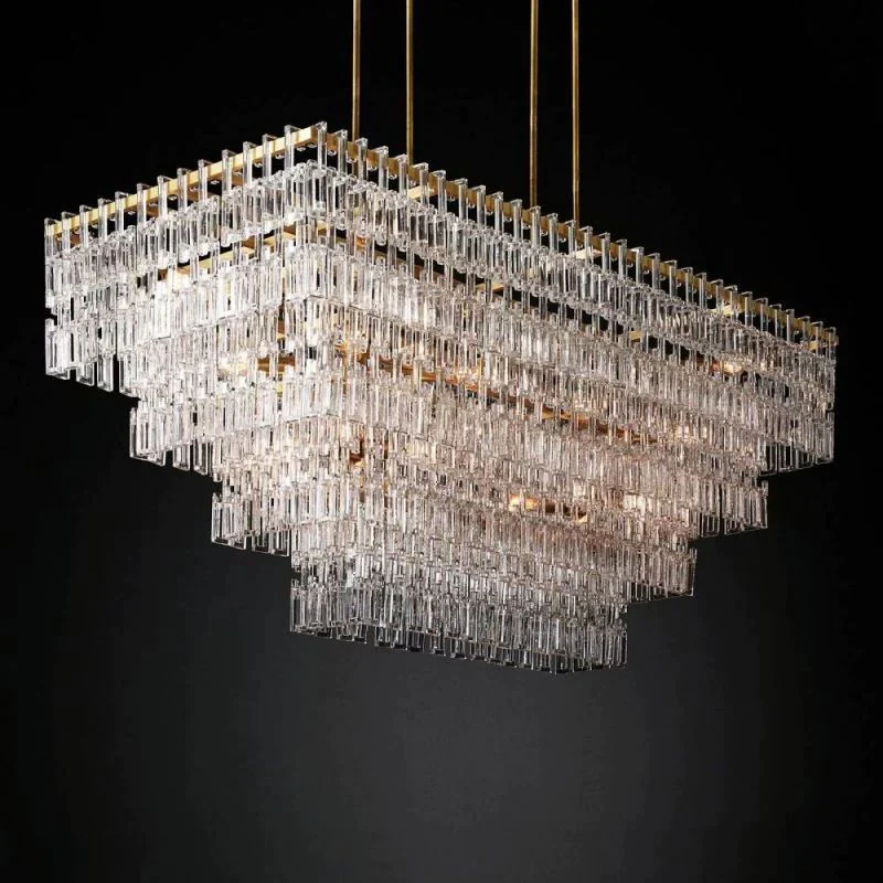 Gostrik 4-Tier Rectangle Chandelier 72" - Image 4