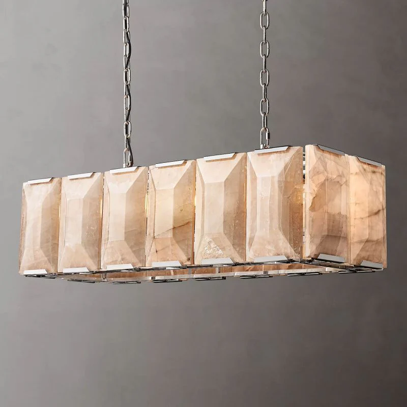Hawsan Calcite Rectangular Chandelier 42" - Image 6