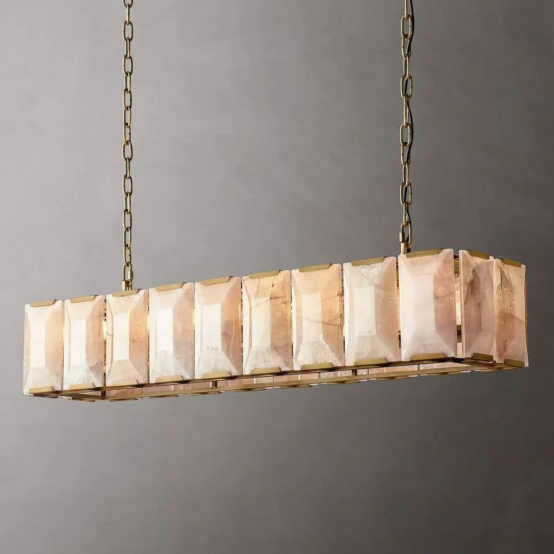 Hawsan Calcite Rectangular Chandelier 62" - Image 2