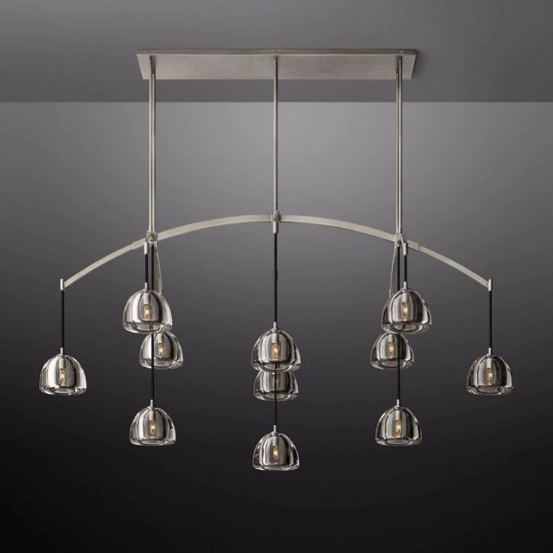 Hemisphere Glass Linear Chandelier 72" - Image 3