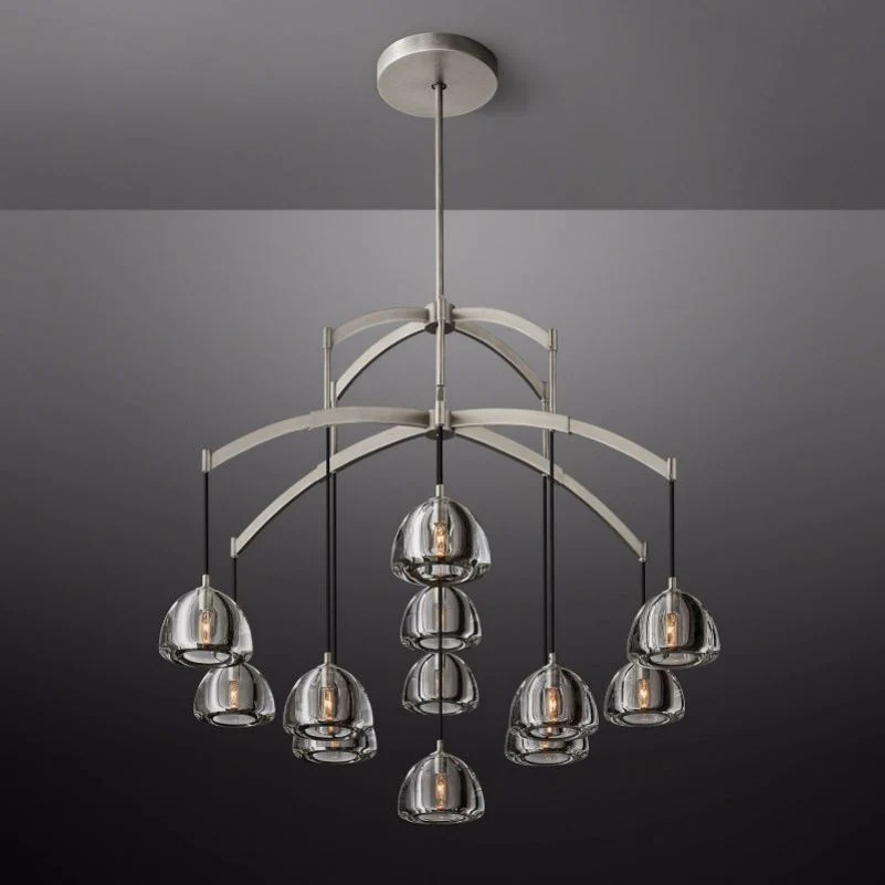 Hemisphere Glass Round Chandelier 48" - Image 5