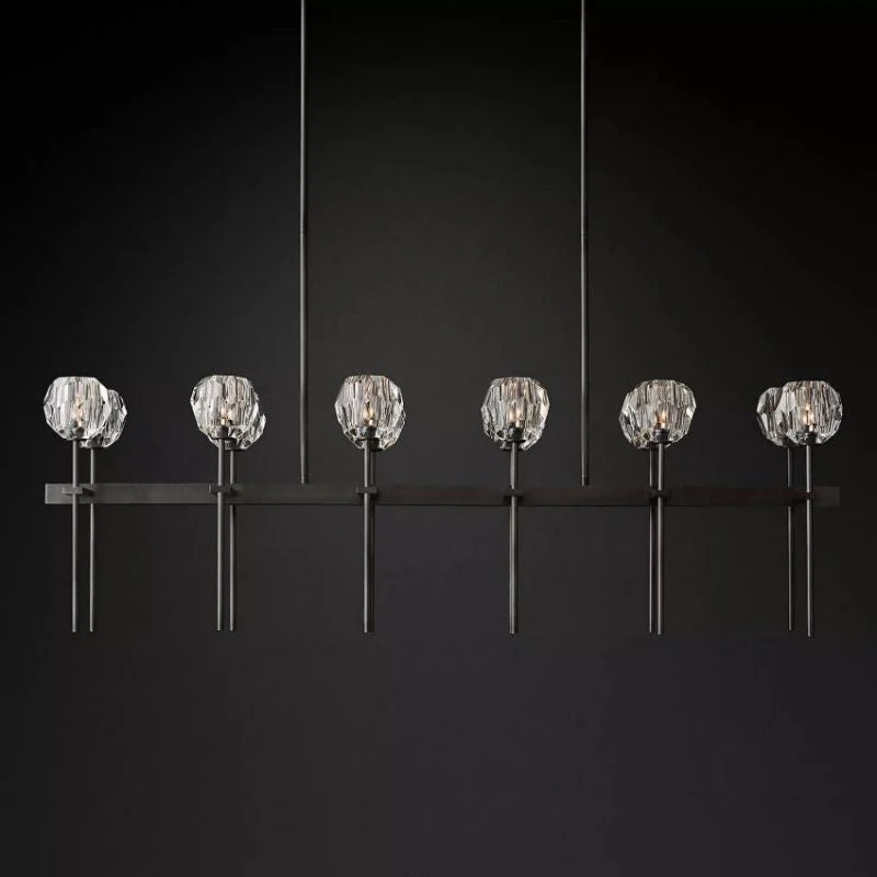 Kalle Cristal Double Linear Chandelier 60"（Clear） - Image 2