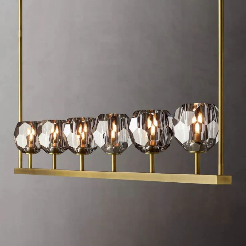 Kalle Cristal Linear Chandelier 60"(Smoke) - Image 10